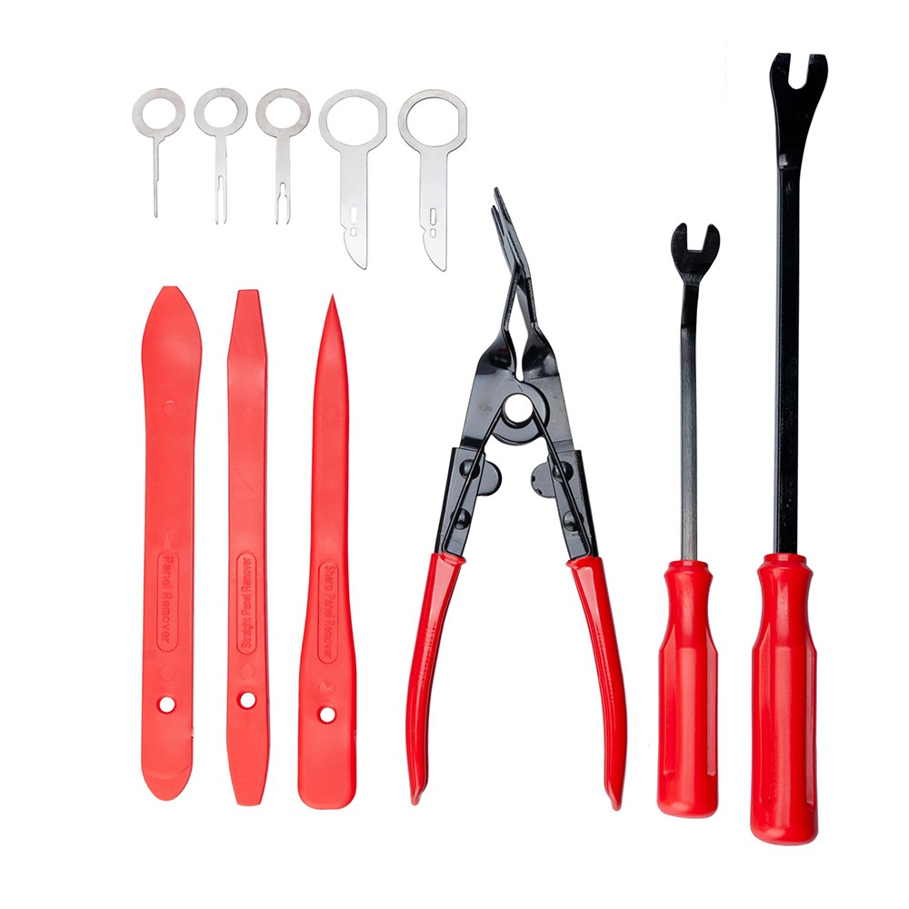 19Pcs Trim Removal Tool & Pry Tool Car Panel Dash Door Clip Pliers Fastener Kit