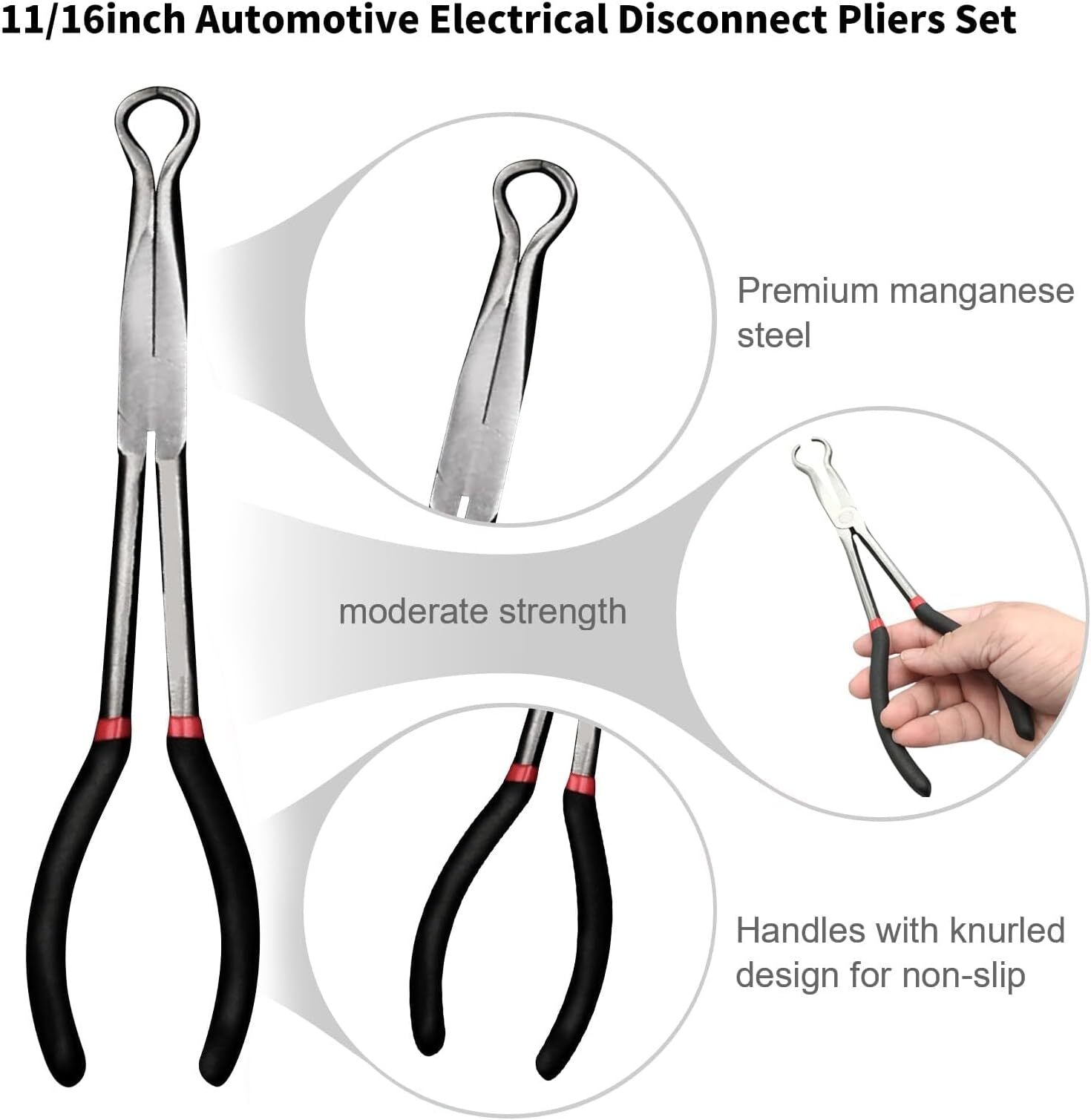 11inch Electrical Disconnect Long Spark Plug Removal Pliers for Car Connectors #