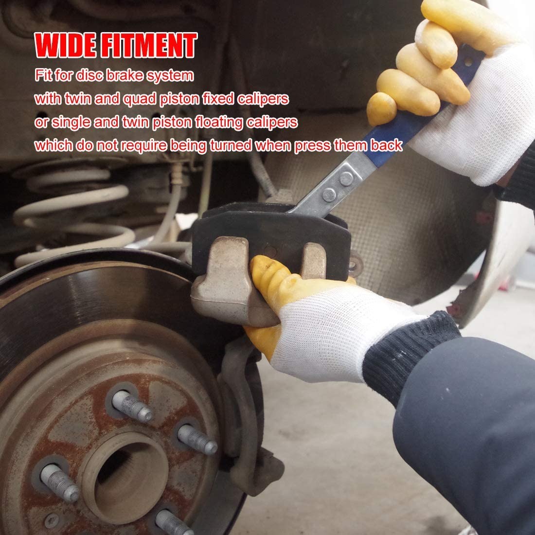Car Disc Brake Pad Ratchet Rewind Spreader Piston Retracting Caliper Press Tool