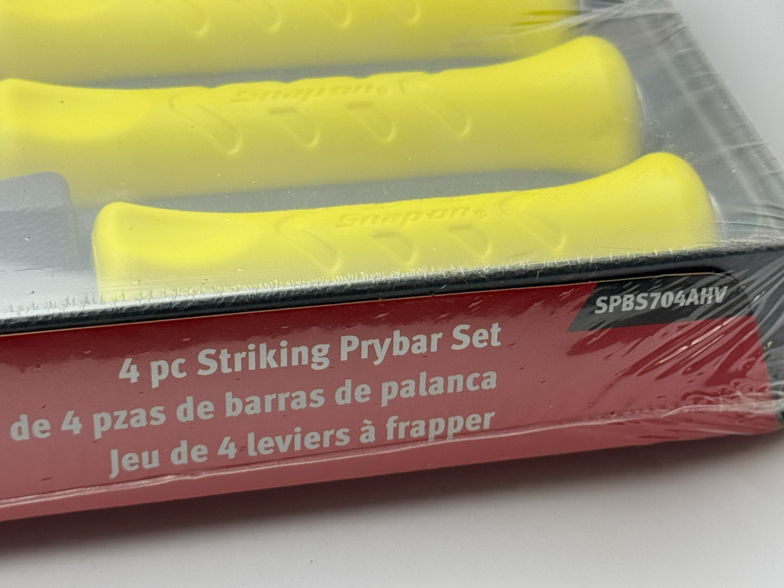 Snap-On NEW SPBS704AHV Hi Viz 4-Pc Striking Prybar Set