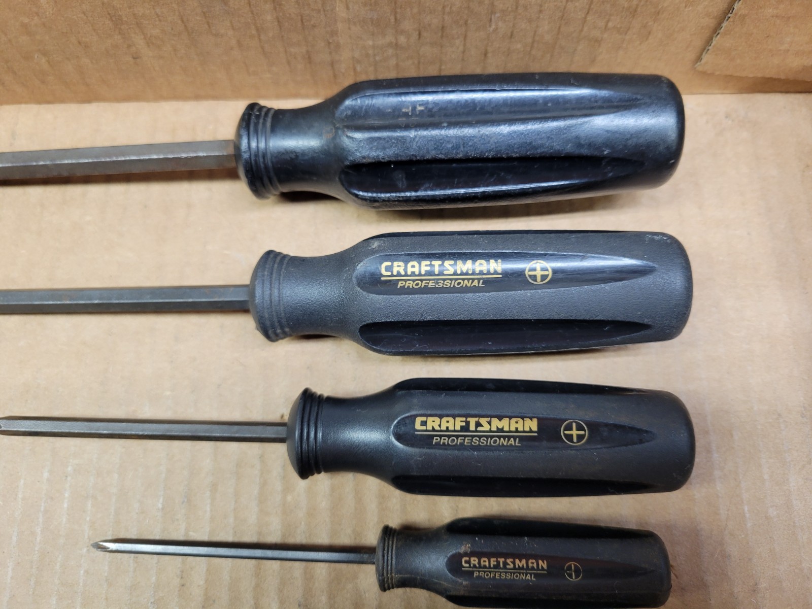Craftsman Professional 7-Piece Black Handle Screwdriver Set / Lot