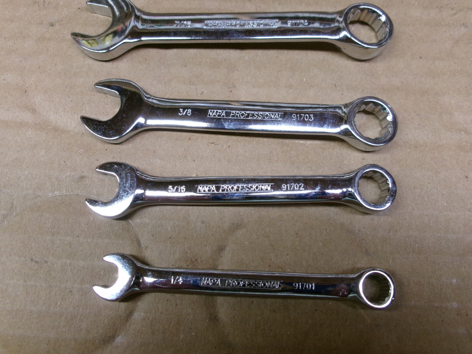 NAPA Professional 7-Piece SAE Stubby Wrench Set