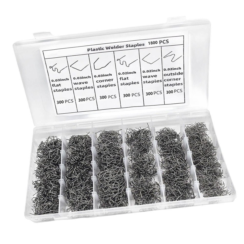 Plastic Welding Kit 1800 Pieces Stainless Steel Staples for Welder Tools