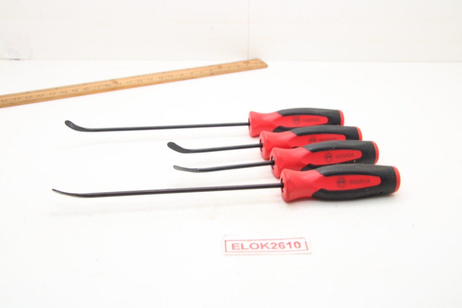 Snap-on Tools SGSR104AR 4 Piece Seal Removal Set Red/Black Soft Grip USA