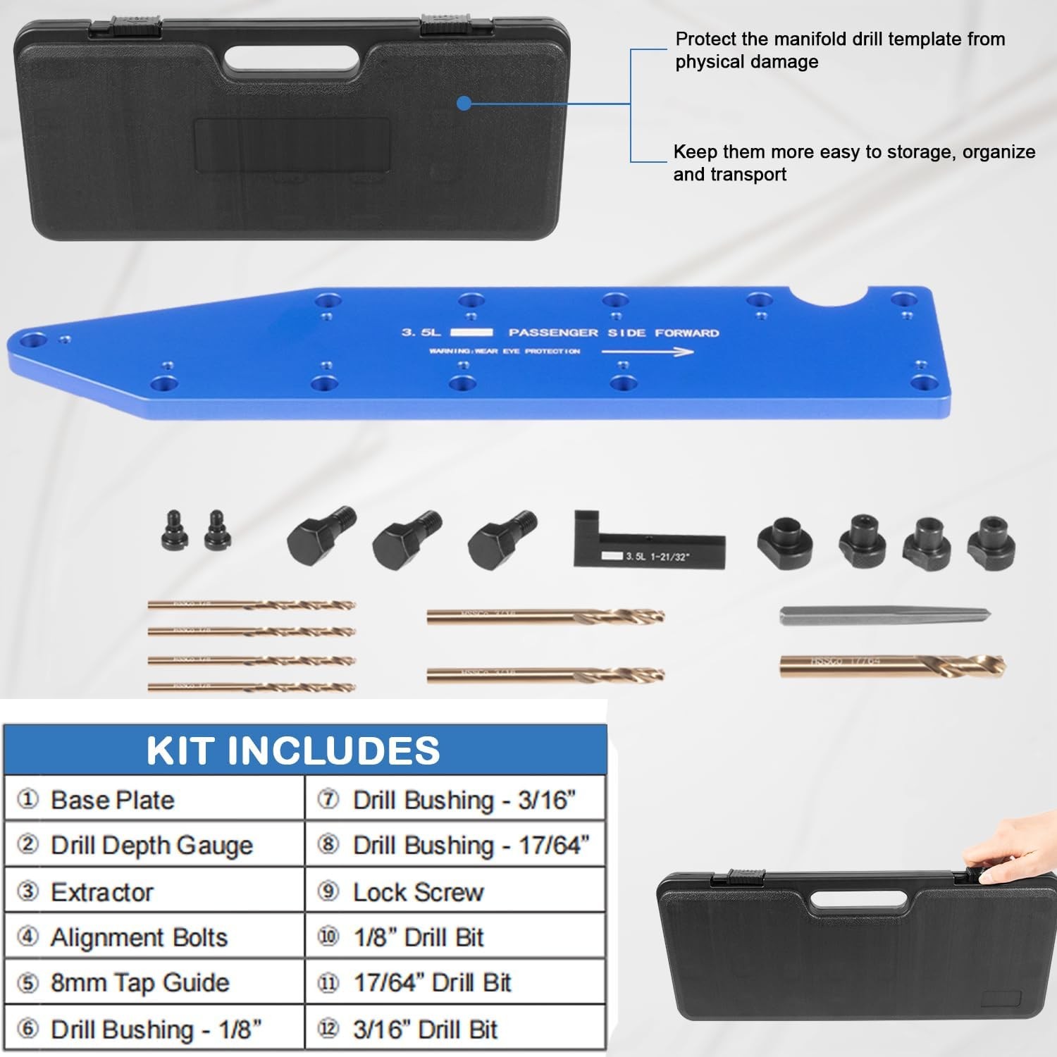 72610 Broken Exhaust Manifold Drill Template Removal Tool for Ford 3.5L Ecoboost