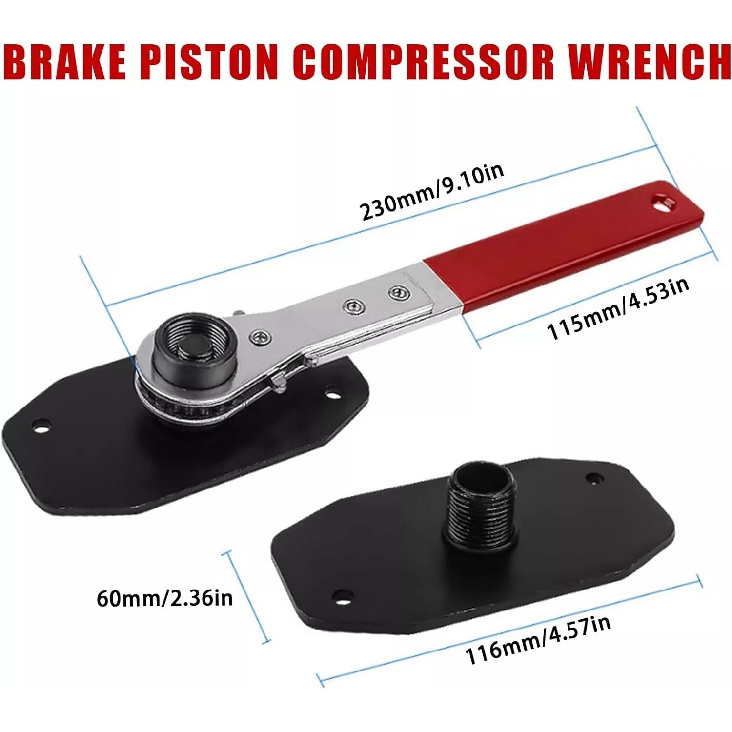 Car Ratchet Brake Piston Wrench Press Portable Spreader Caliper Pad Install Tool