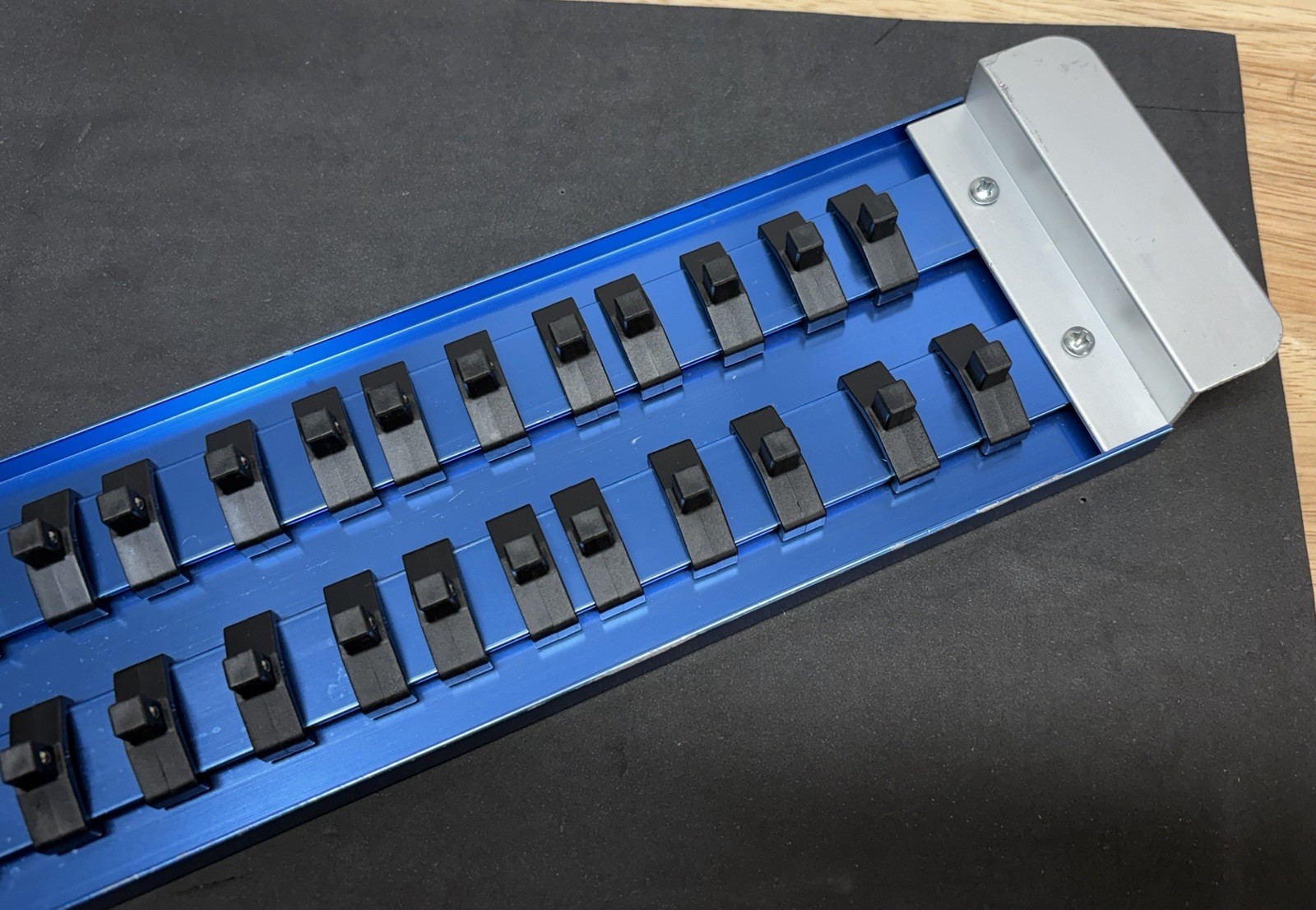 Mac Tools 1/4″ BLUE 48pc Socket Tray Rack Holds Shallow & Deepwell Sockets
