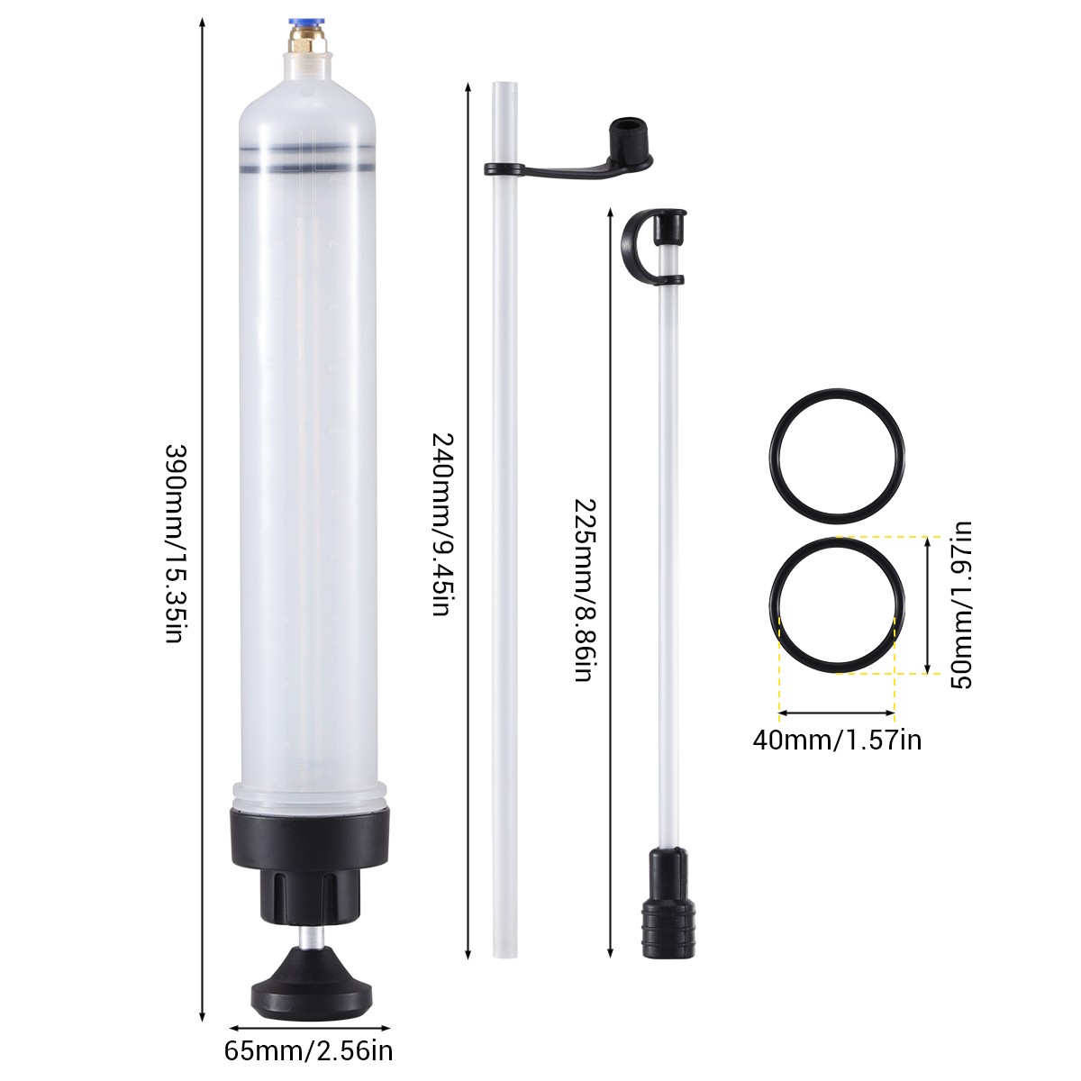 500cc Fluid Extractor Filling Syringe Transfer Liquid Pump Oil Extraction Auto