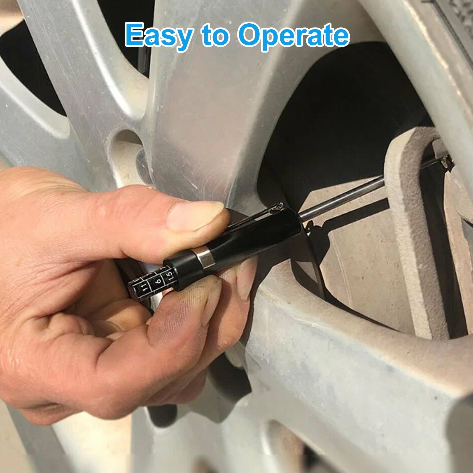 1/2/3pc Car Brake Pad Thickness Measure Tool Brake Shoe Gauge Tester with Scale