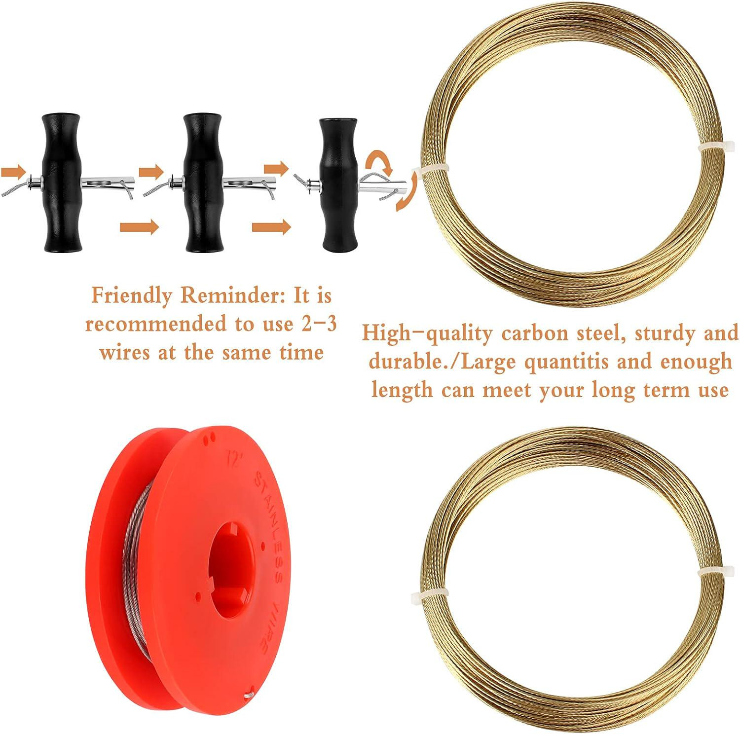 Car Windshield Removal Tool, 3 Roll High-carbon Steel Window Glass Cutting Wire