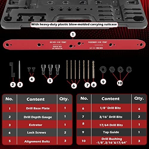 Manifold Drill Template for GM Chevy LSIII 4.8L 5.3L 6.0L Motors 1999-2007 – Bol