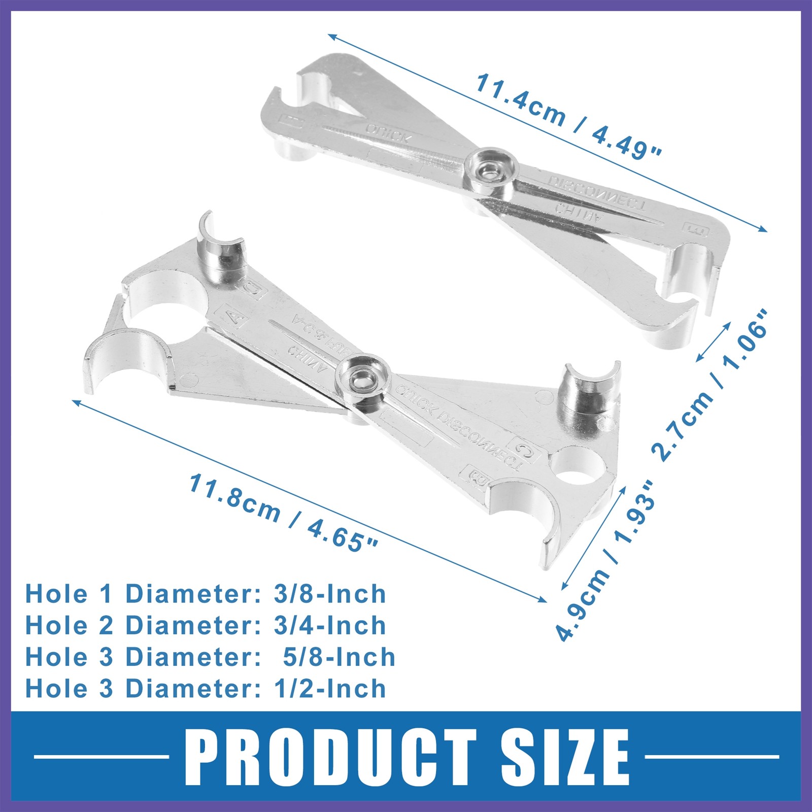 Fuel Line Disconnect Tool Kit 3/4″ 5/8″ 1/2″ 3/8″ for GM for Ford Pack of 2