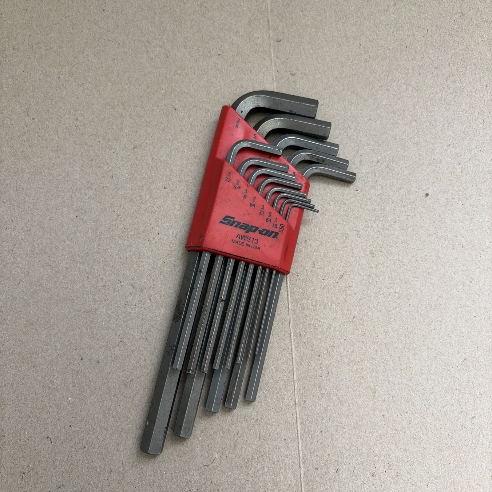 Snap On Tools L-shaped HEX SAE Wrench Set w/Holder -13 keys 1/20-3/8″
