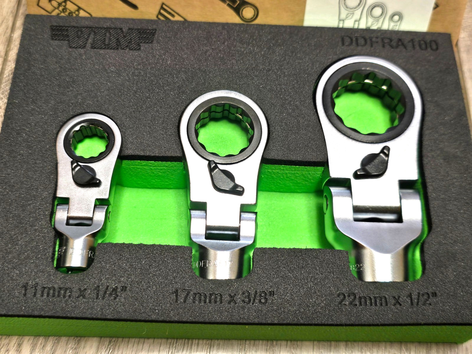 Vim Tools DDFRA100, Nora Reversible Flex Ratchet Adapters for Dual Drive Sockets