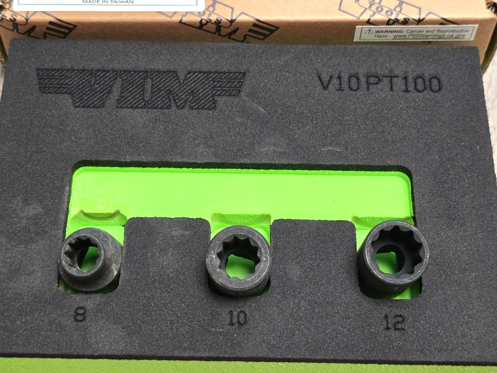 Vim Tools 3pc 3/8dr Specialty 10-Point Impact Socket Set 8, 10 & 12mm #V10PT100