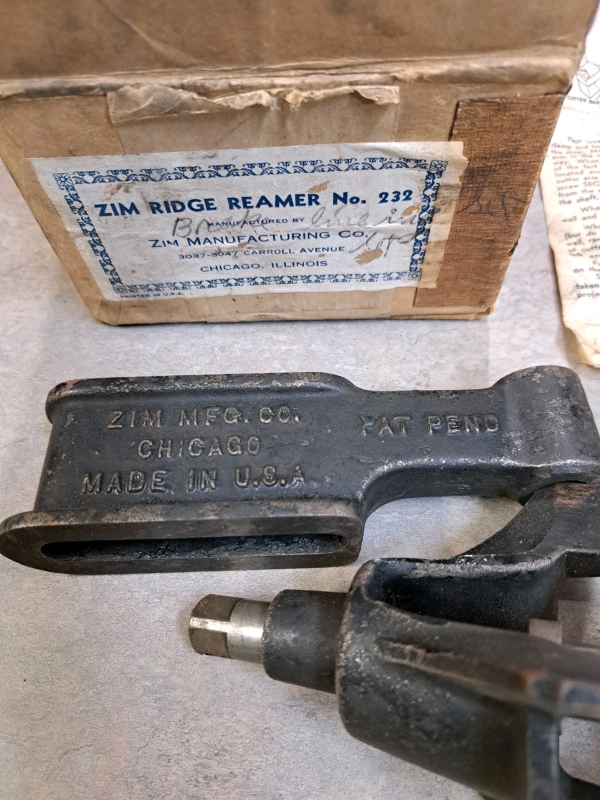 Vintage Zim Ridge Reamer No. 232 Complete w/Original Box & Instructions