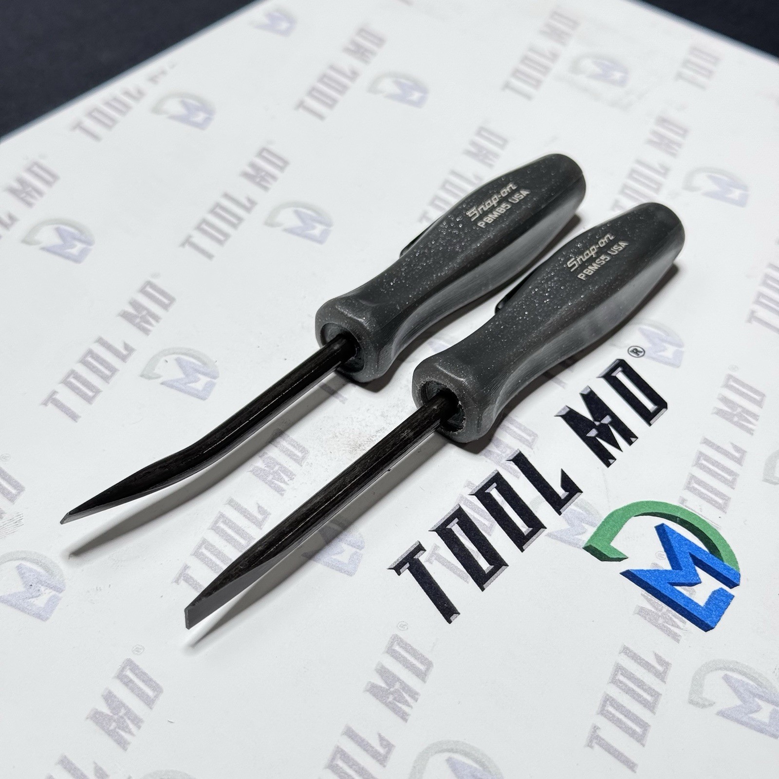 Snap-on Tools 2pc DARK TITANIUM 5″ Straight Bent Mini Pocket Prybar PBMB5 PBMS5