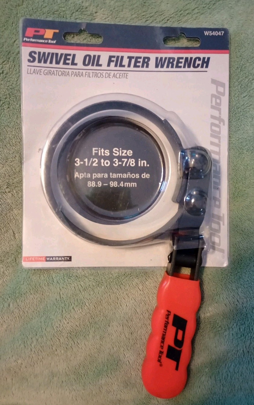 Performance Tool Swivel Filter Wrench , 3 1/2in. to 3 7/8in., Model# W54047