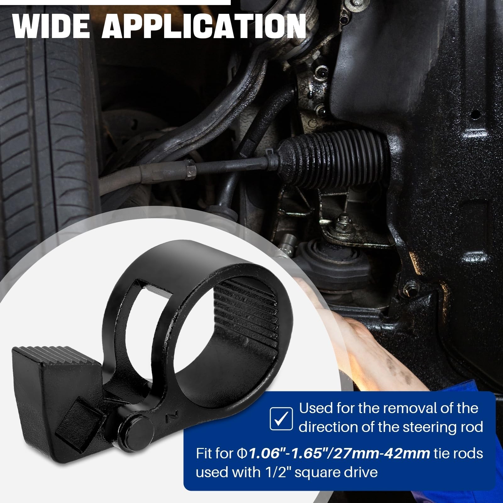 Inner Tie Rod Removal Tool 3/8 Inch Universal Wrench 1/2 Drive 27mm42mm Tool