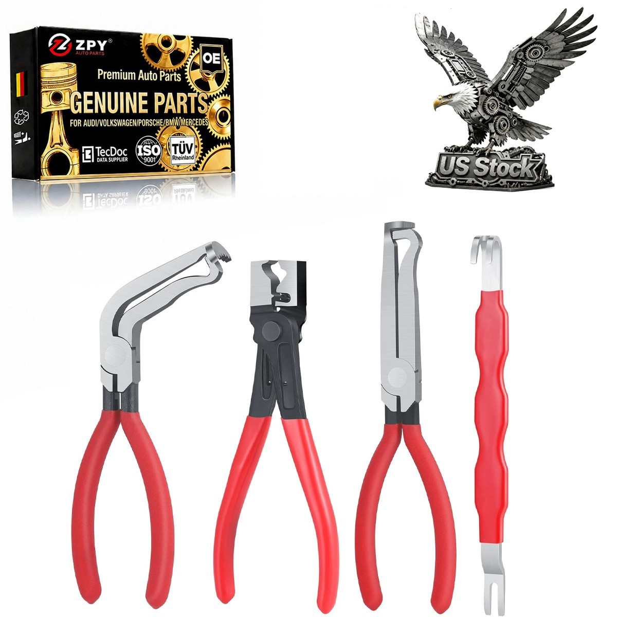 4 Pieces Electrical Disconnect Pliers for Cars, Automotive Electrical Plug