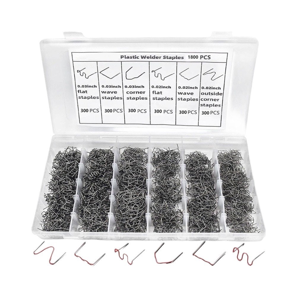 Plastic Welding Kit 1800 Pieces Stainless Steel Staples for Welder Tools