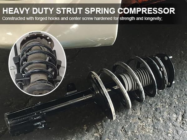 2PCS Coil Spring Compressor For MacPherson Struts Shock Absorber Car Garage Tool