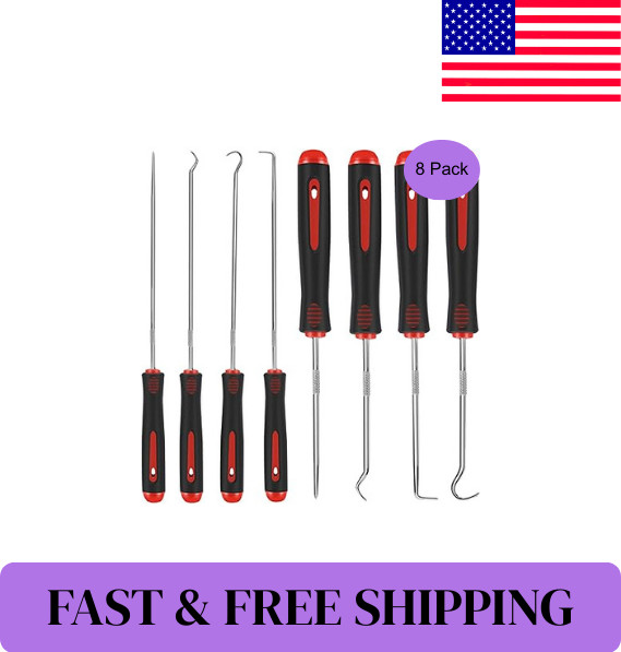 8 Pieces Pick Set, Pick Tool, Precision Automotive Hook Sleeve for Automotive Oi