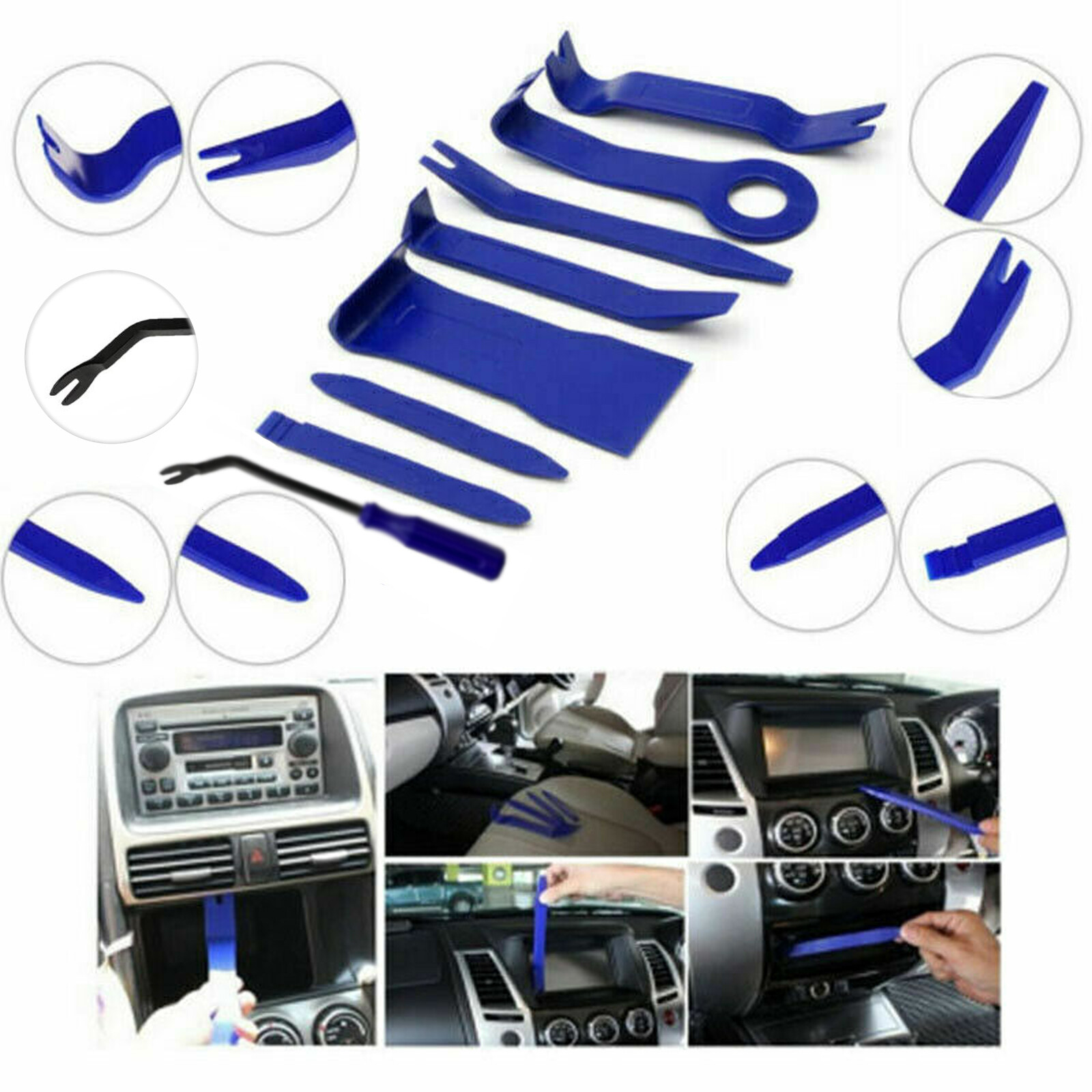 Auto Audio Removal Tool 8pcs/set Car Door Trim Panel Dash Removal Pry Tool Kit