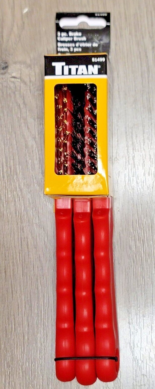 Titan 3pc Brake Caliper Brush Set: Stainless Steel, Brass & Soft Plastic #51499