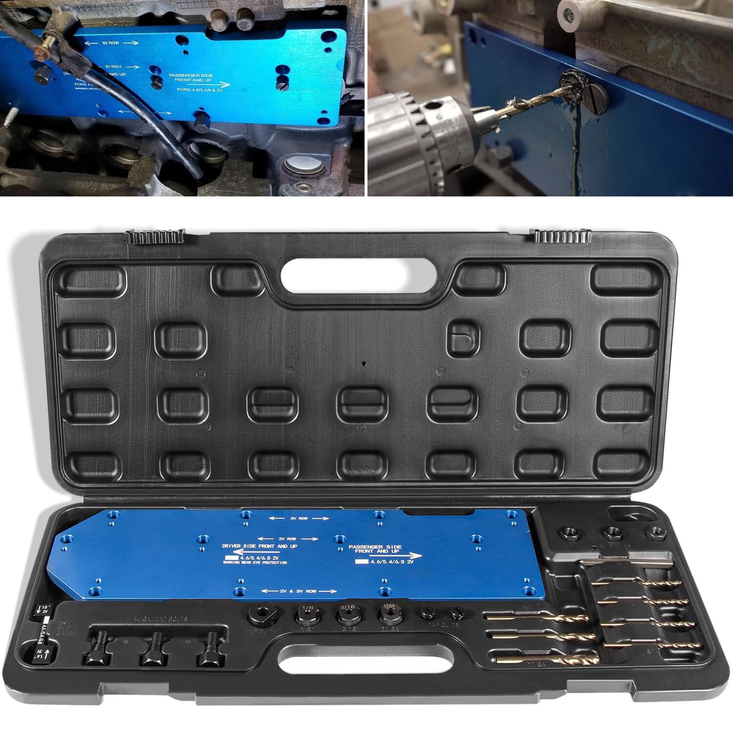 71600 Manifold drill Template for Ford V10 2V & 3V Triton Engines 4.6L 5.4L 6.8L