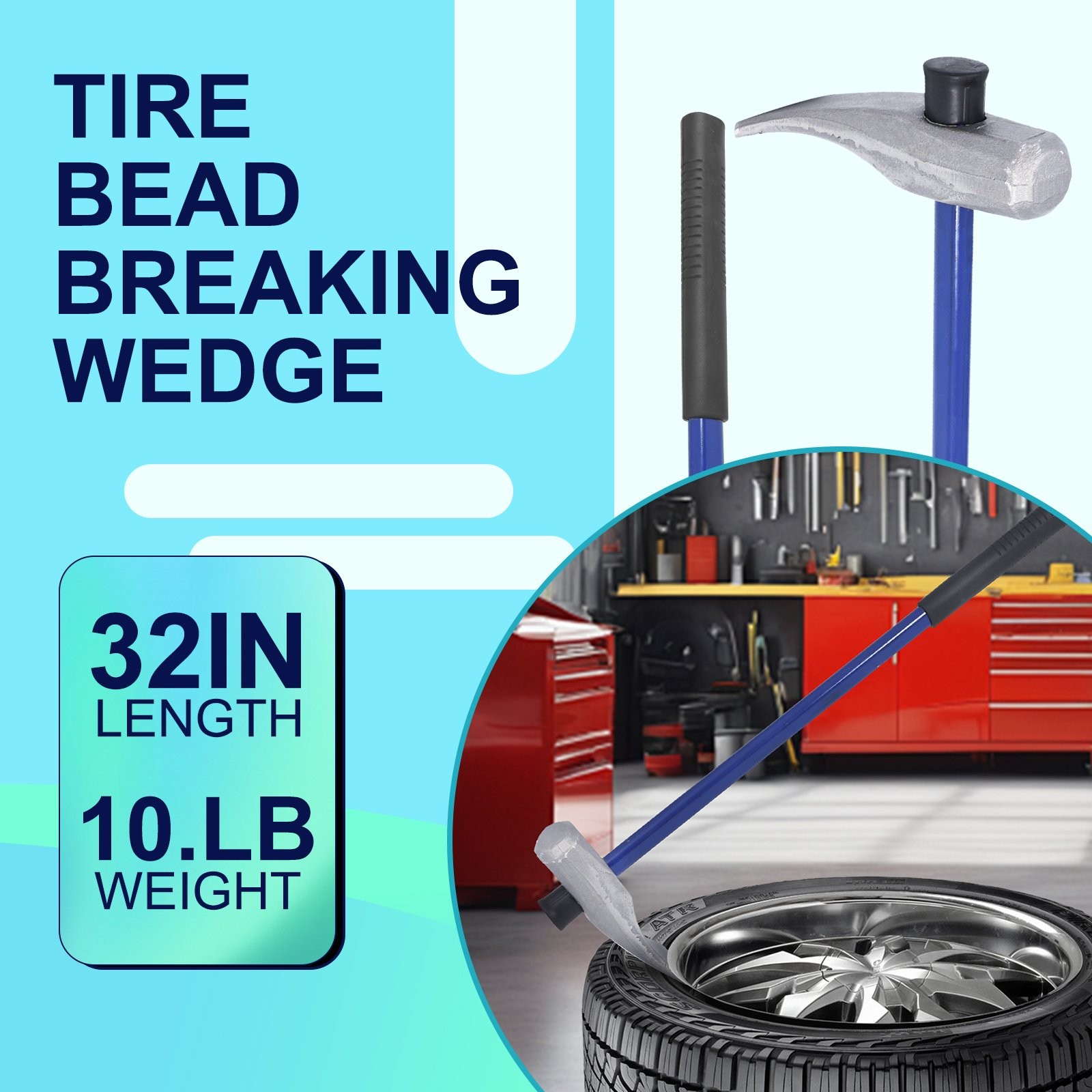 32 inch Length Tire Bead Breaker Wedge Tire Hammer 35429 for Tire Removal