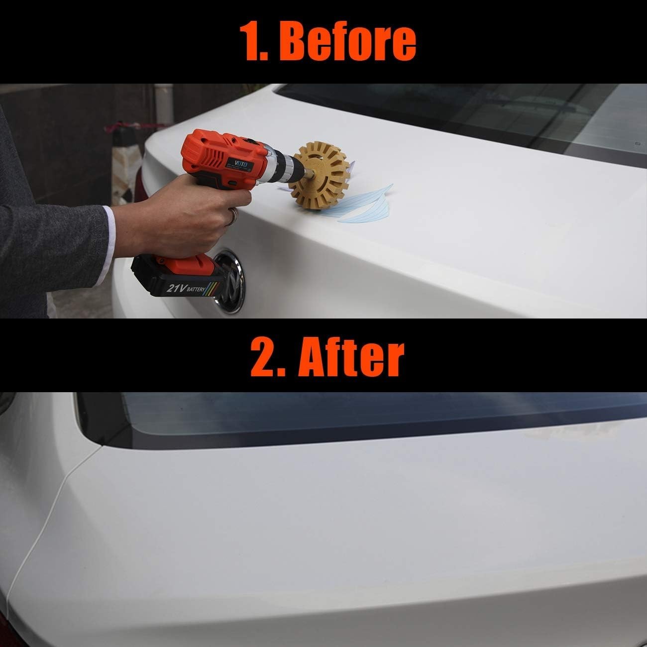 Effective Automotive Decal Remover Kit: 13PC Rubber Eraser Wheel Set with Pads