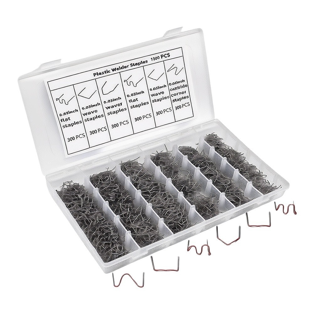 Plastic Welding Kit 1800 Pieces Stainless Steel Staples for Welder Tools