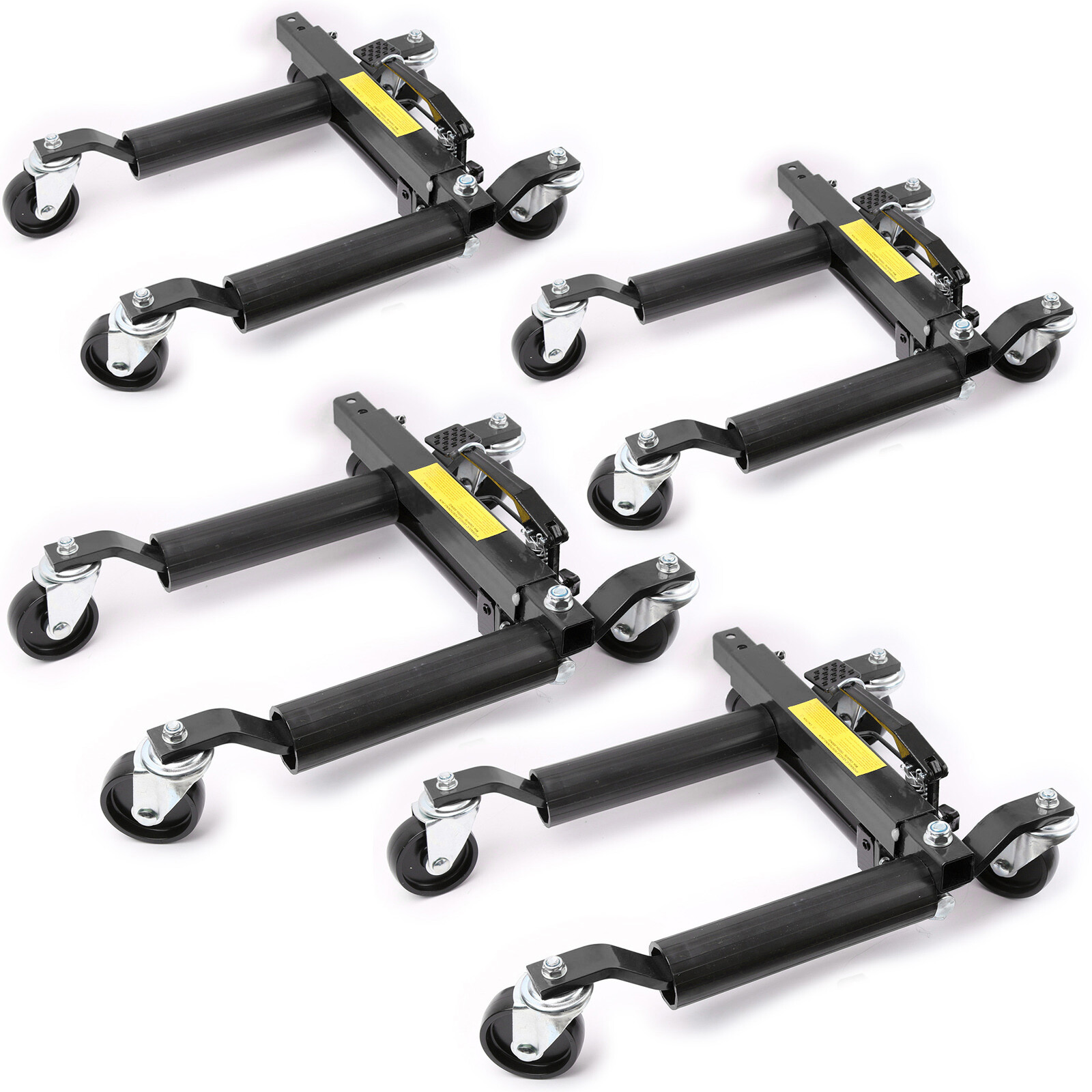 4-PC Hydraulic Car Dollies 12″ Wheel Lift Positioning Jack Auto Dolly Hoist Set