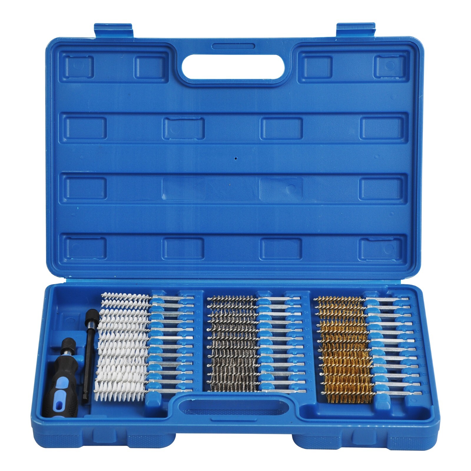 38PCS Industrial Wire 1/4in Hex Shank Brush Set Extendable Stainless Steel