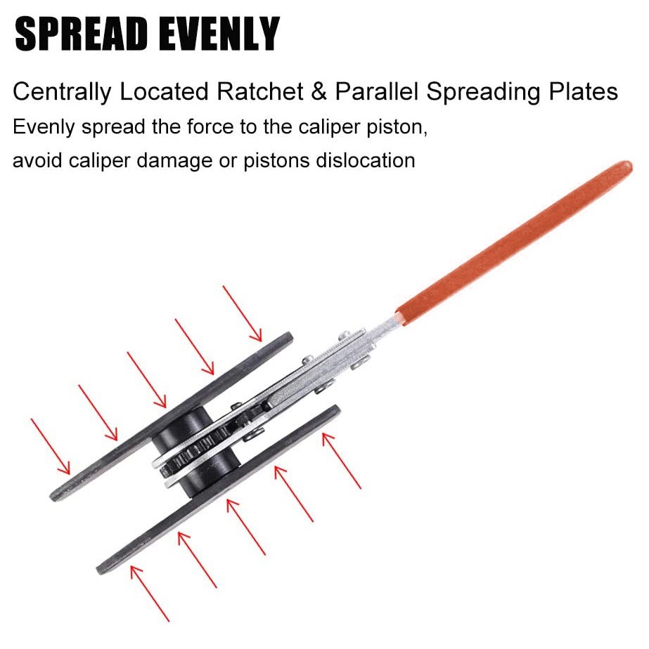 Car Disc Brake Pad Ratchet Rewind Spreader Piston Retracting Caliper Press Tool