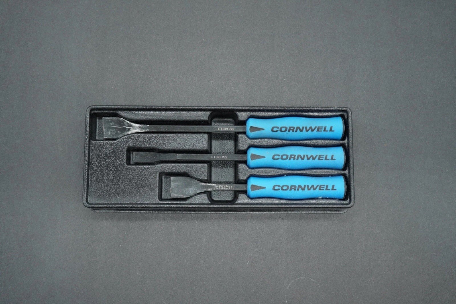 Cornwell Tools Carbon Scraper Set 3-Pieces CTG83CSS (Blue)