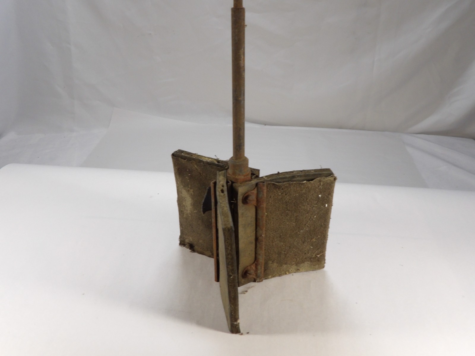 Vintage Home Made Cylinder Hone Mechanic Tool Flapper Sander Sand Paper Holder