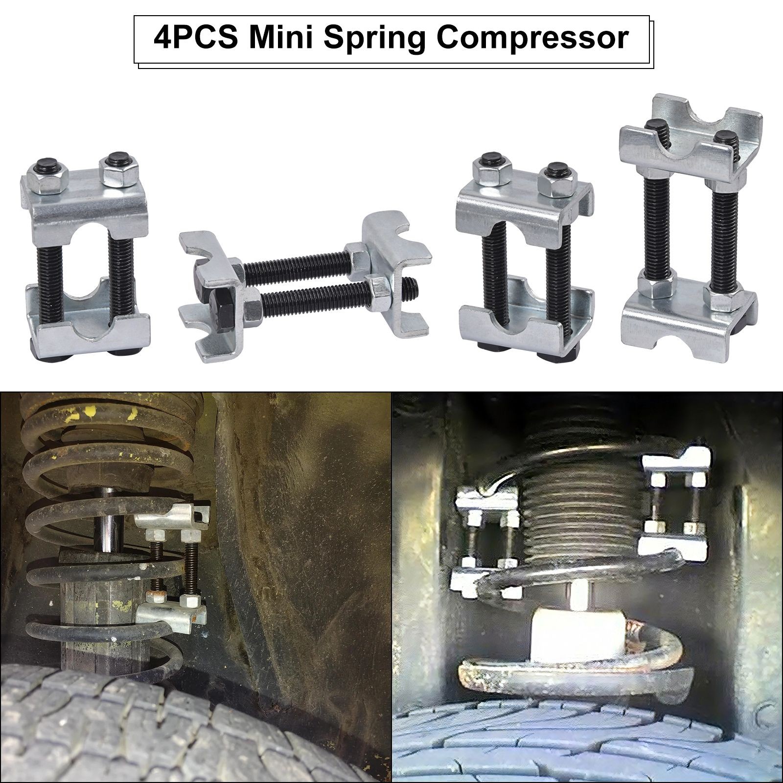 4pc Set 2-Way Adjustable Lift Or Lower Spring Spacer Coil Spring Compressor