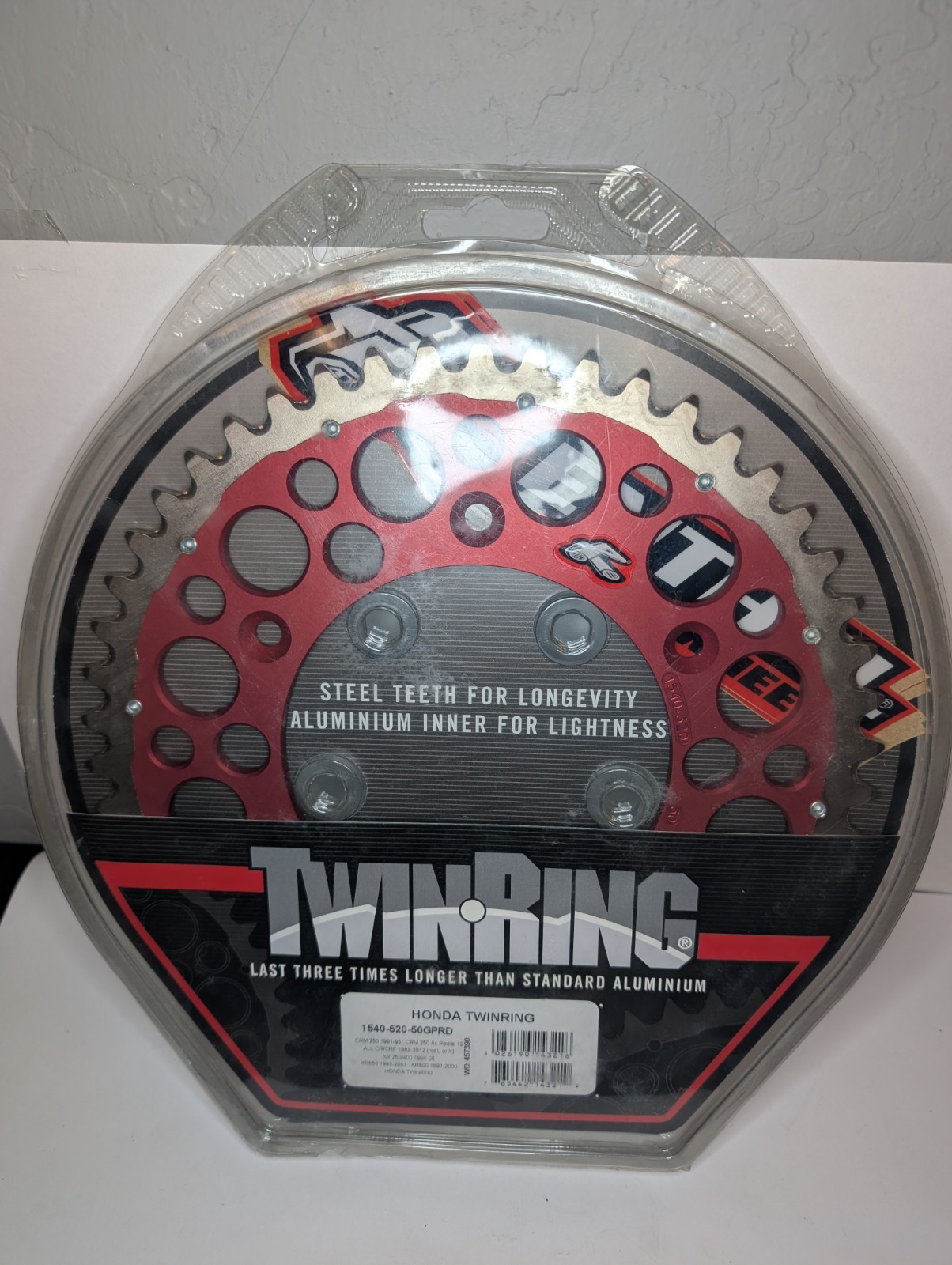 Red Renthal TwinRing 50 tooth Rear Sprocket (compatable models in pictures)