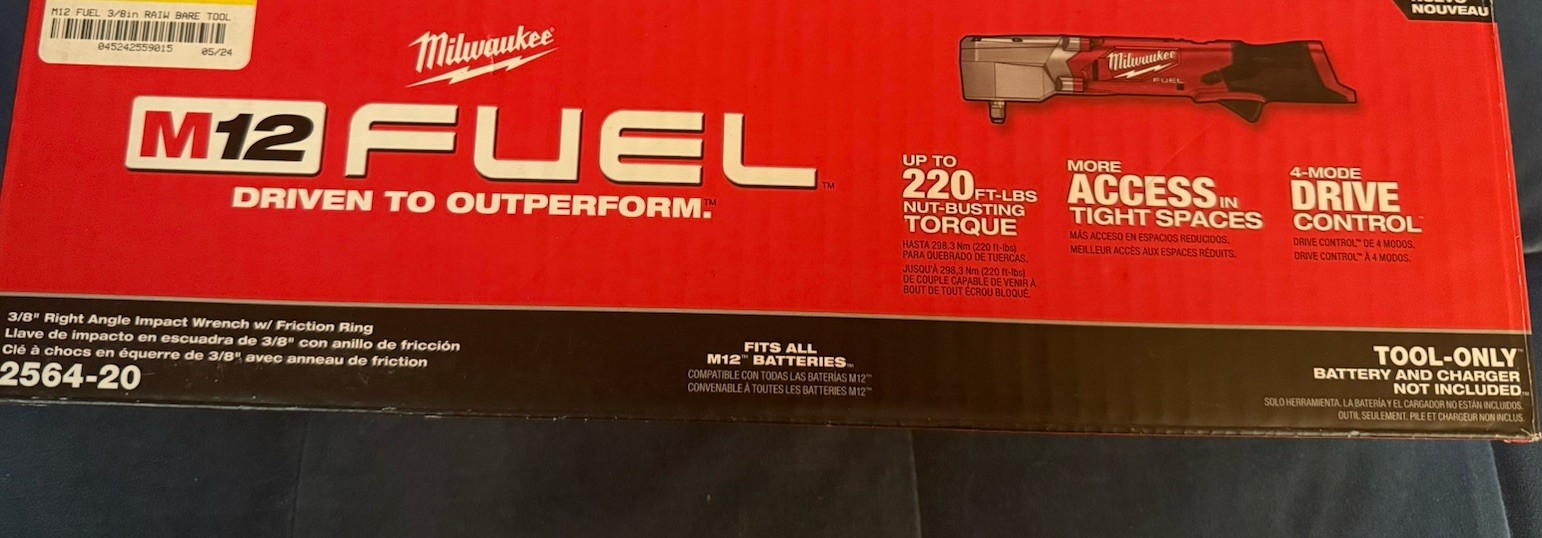 Milwaukee Electric 2564-20 M12 Impact Ratchet 3/8″ Drive Bare Tool Only