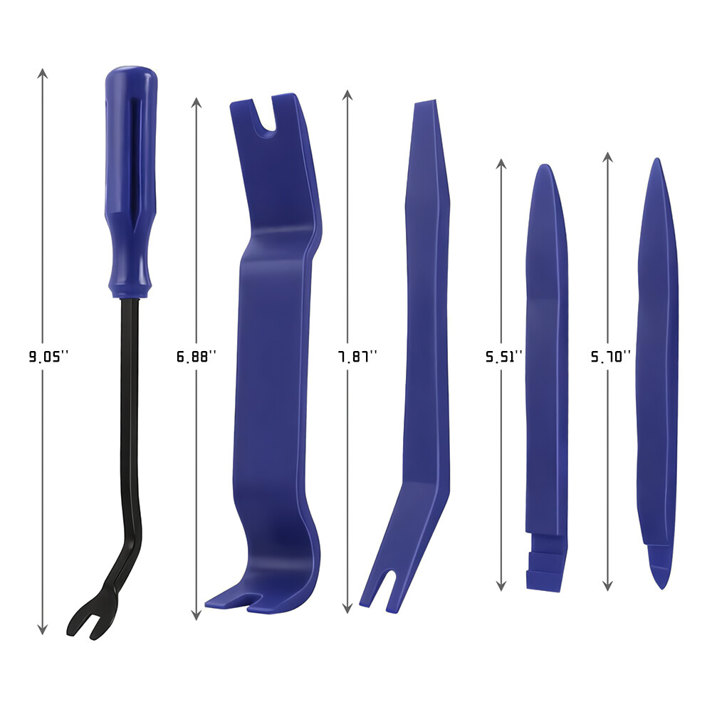 Car Trim Removal Tool Set Hand Tools Pry Bar Panel Door Interior Clip 6PCS Kit