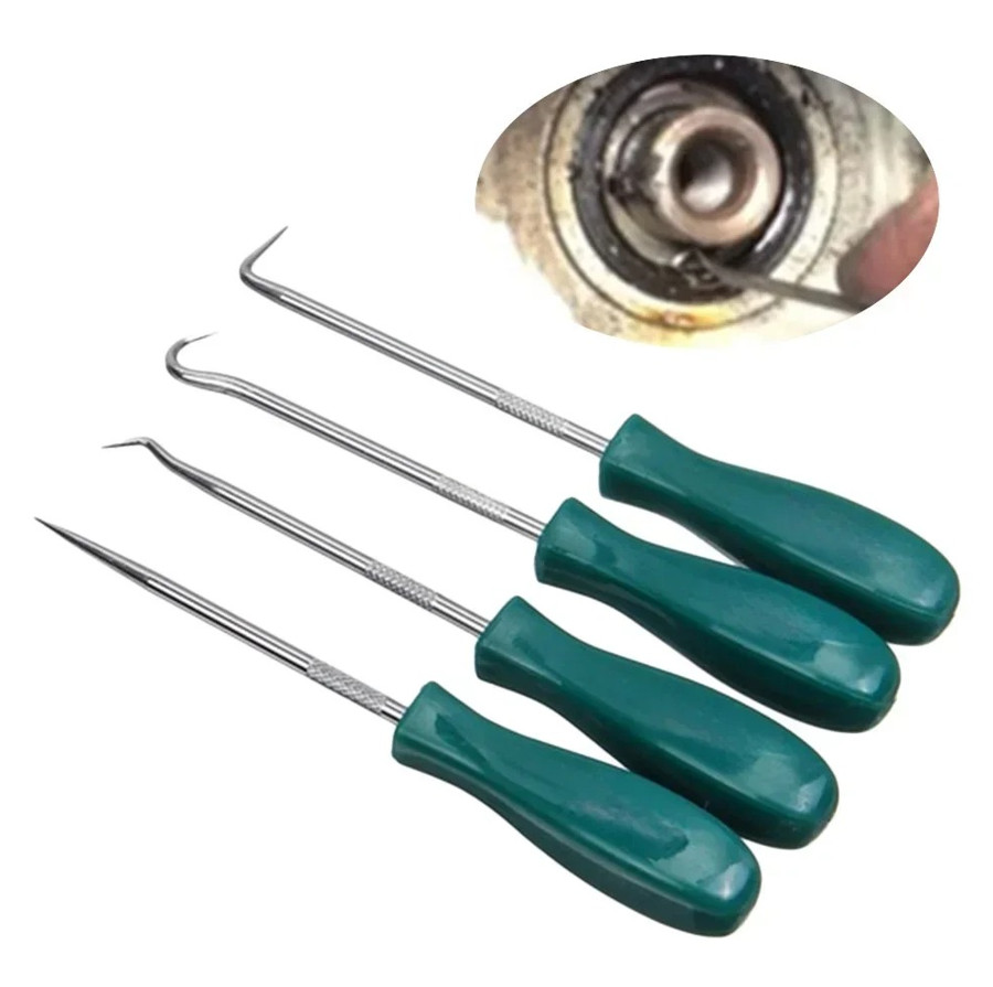 4pcs Oil Seal Screwdriver Pick Hook Set 135mm Auto Tools For Mechanics Workshop