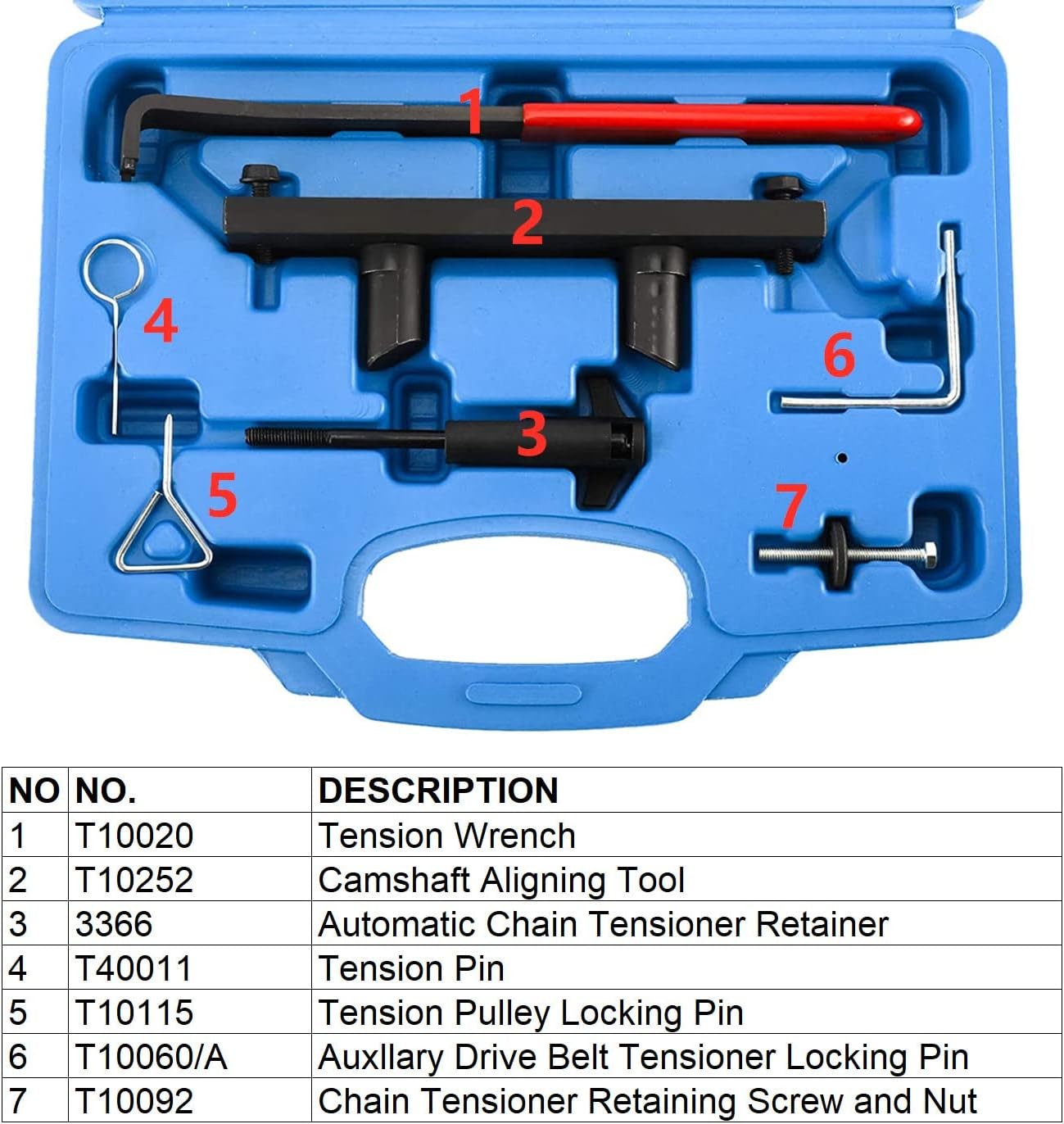 Engine Camshaft Cam Alignment Timing Tool Set for Audi VW 2.0L Turbo FSI/TFSi