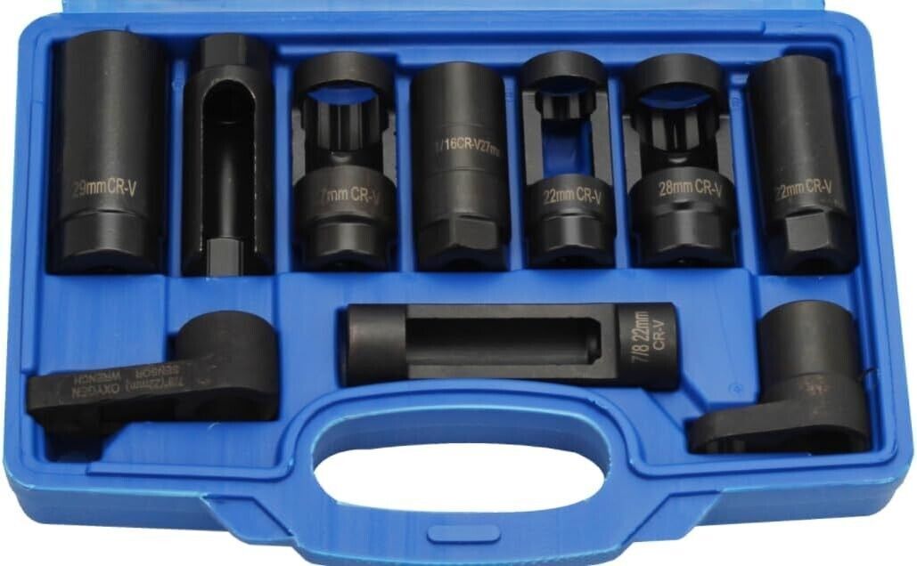 10 Pack Oxygen Sensor Socket Set Sensor Oil Pressure Sending Unit Removal Tool
