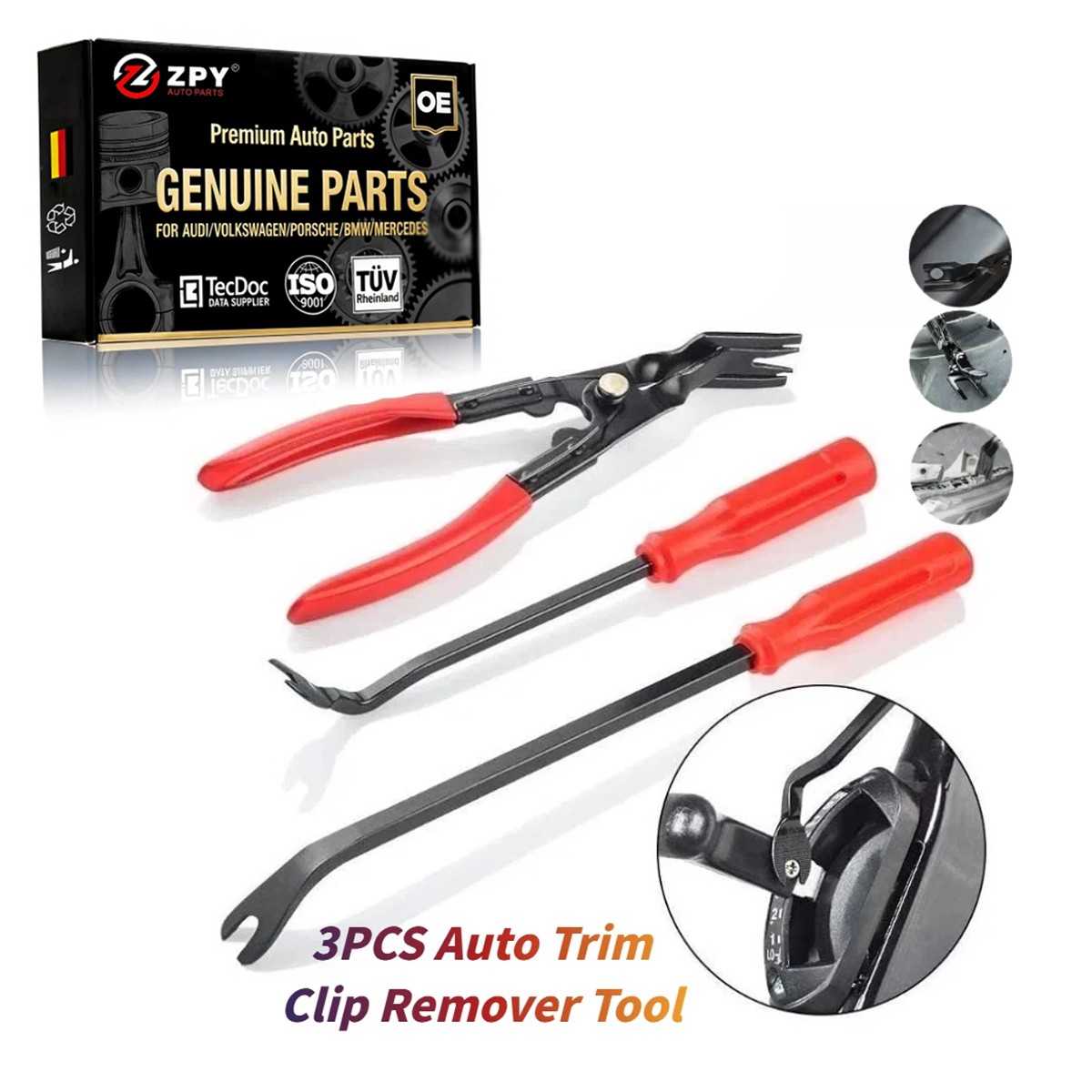 Auto Clip Pliers Fastener Remover Car Trim Rivet Panel Repair Kit