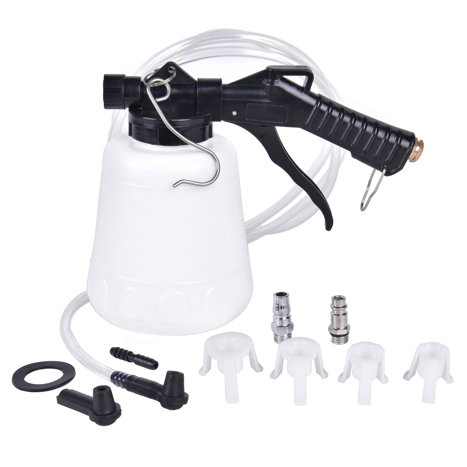 2 PCS Universal Vacuum Pneumatic Brake Fluid Bleeder Tool with Hanging Hook,1L