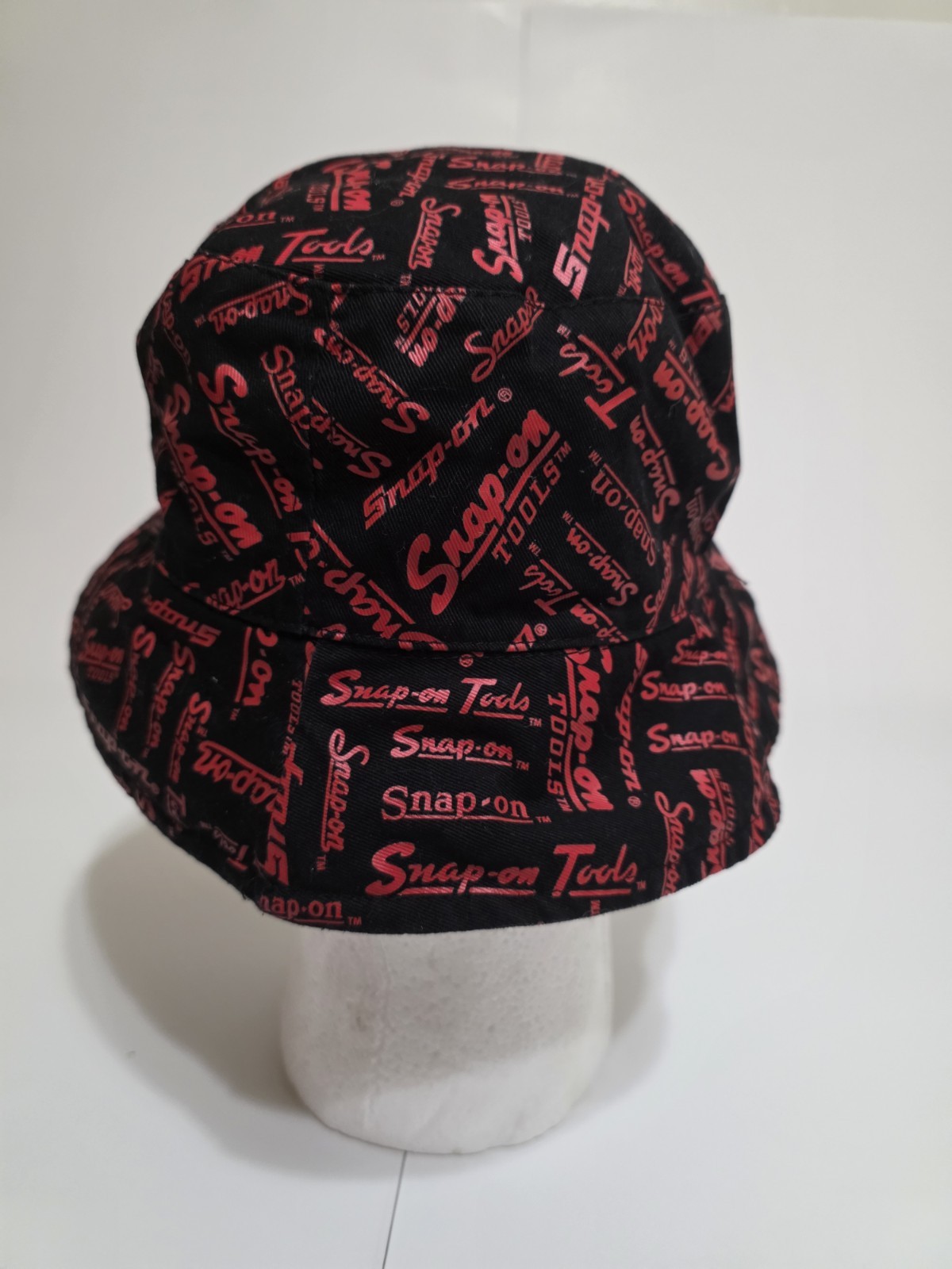 SNAP-ON TOOLS REVERSIBLE BUCKET HAT UNISEX ONE SIZE RED BLACK ALL OVER PRINT