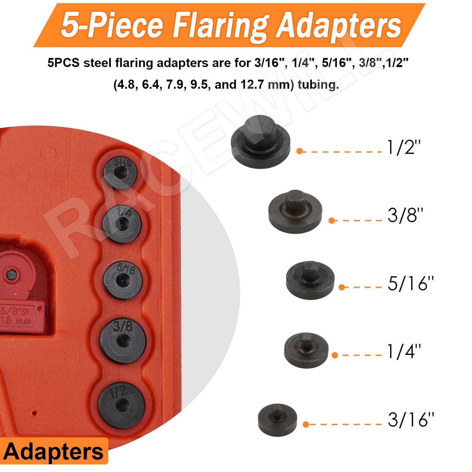 25ft 3/16 + 1/4 Copper Coated Brake Line and Double & Single Flaring Tool Kit