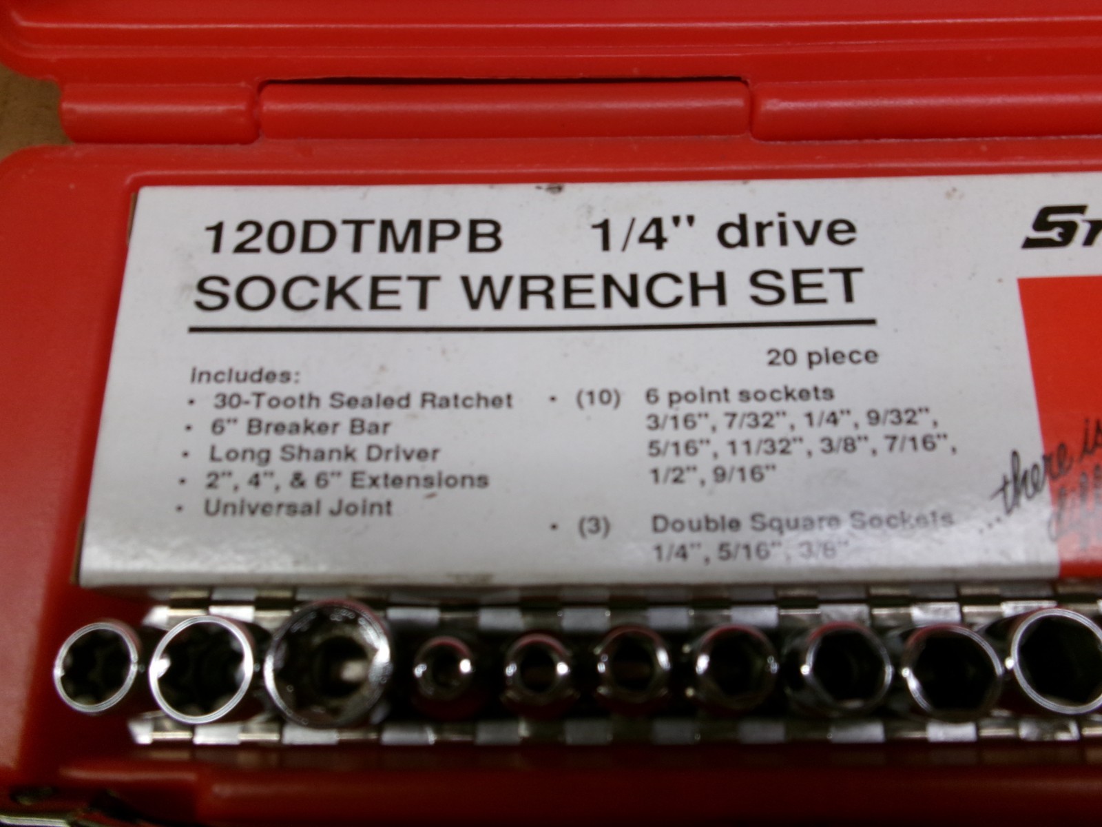 Snap-on USA 20-Piece 1/4″ Drive Socket Set with Case No 120DTMPB Nice!